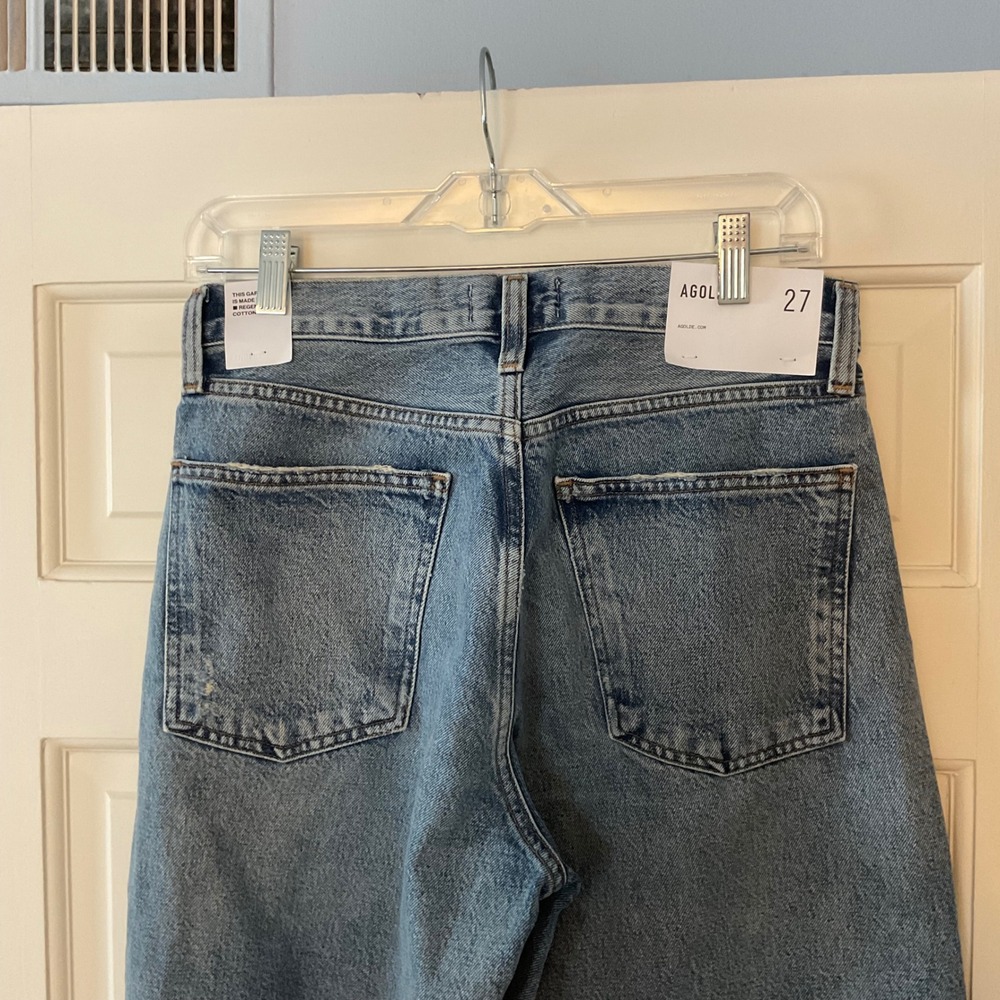 AGOLDE Arc Criss Cross Jean Conclusion Blue Wide Leg Denim Pants 27 NEW Jeans - Picture 7 of 13